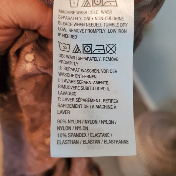 LOGO by Lori Goldstein layering lace tank in dusty rose, womens size large - Picture 6 of 6